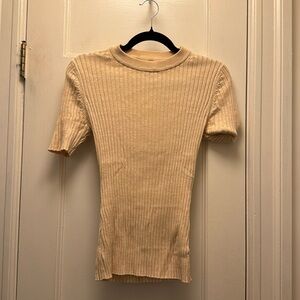 Anna Quan Bebe ribbed-knit cotton top